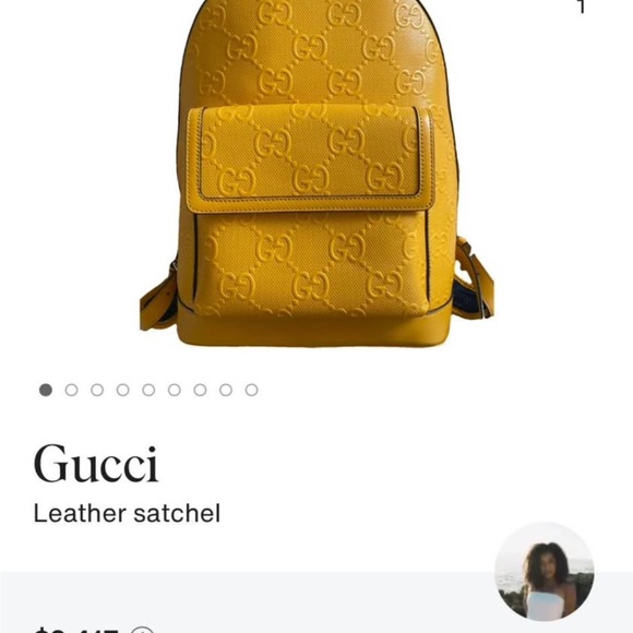 Gucci Mustard Leather Backpack - Picture 1 of 1